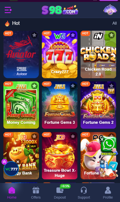 S98 Game Download APK (Best Earning App 2026) for Android